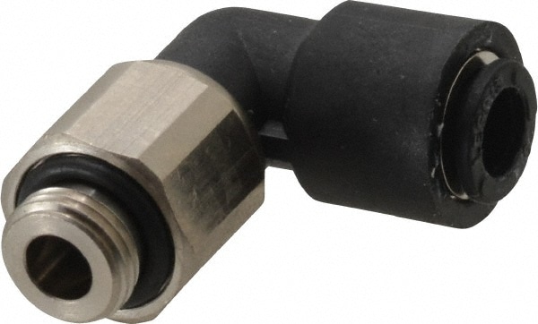 Legris 3189 06 10 Push-To-Connect Tube to Male & Tube to Male BSPP Tube Fitting: Oscillating Male Elbow, 1/8" Thread Image