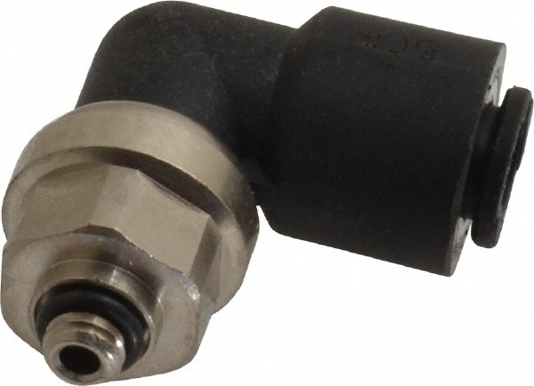 Legris 3189 06 19 Push-To-Connect Tube to Metric Thread Tube Fitting: Oscillating Male Elbow, M5 x 0.8 Thread Image