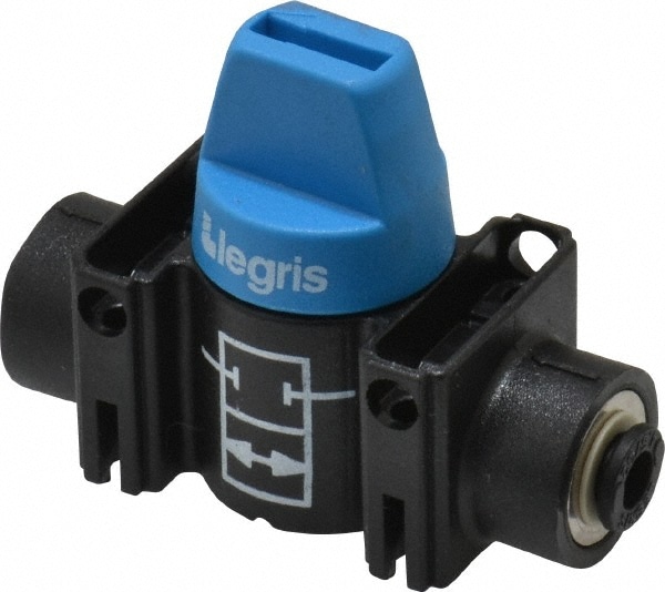 Legris 7910 04 00 Miniature Manual Ball Valve: 5/32" Pipe, Standard Port Image