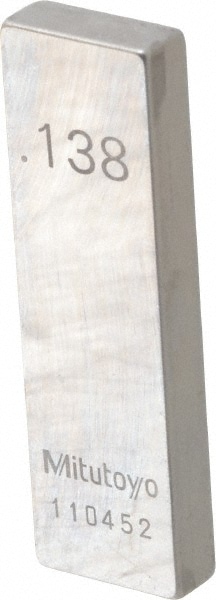 Mitutoyo 611178-531 Rectangle Steel Gage Block: 0.138", Grade 0 Image