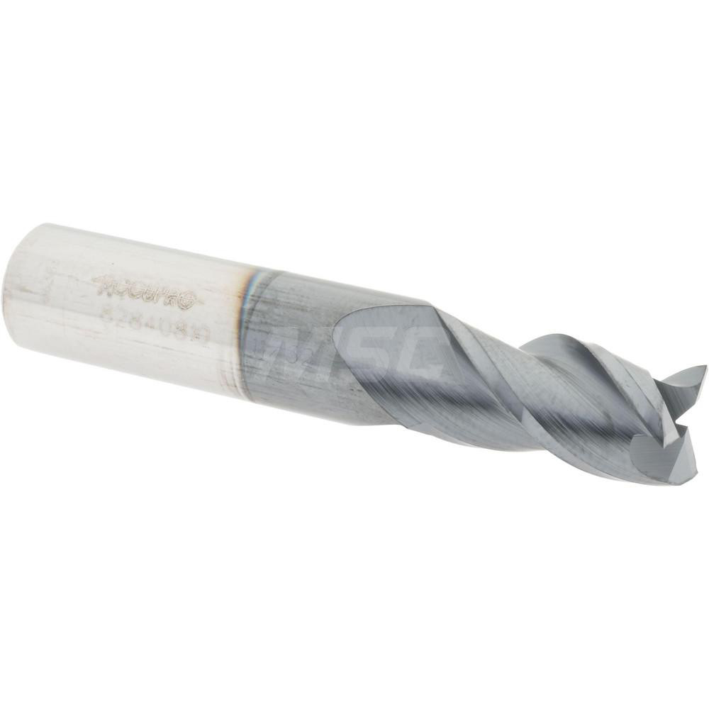 12182180 Square End Mill: 11/32 Dia, 5/8 LOC, 3/8 Shank Dia, 2 OAL, 3 Flutes, Solid Carbide  