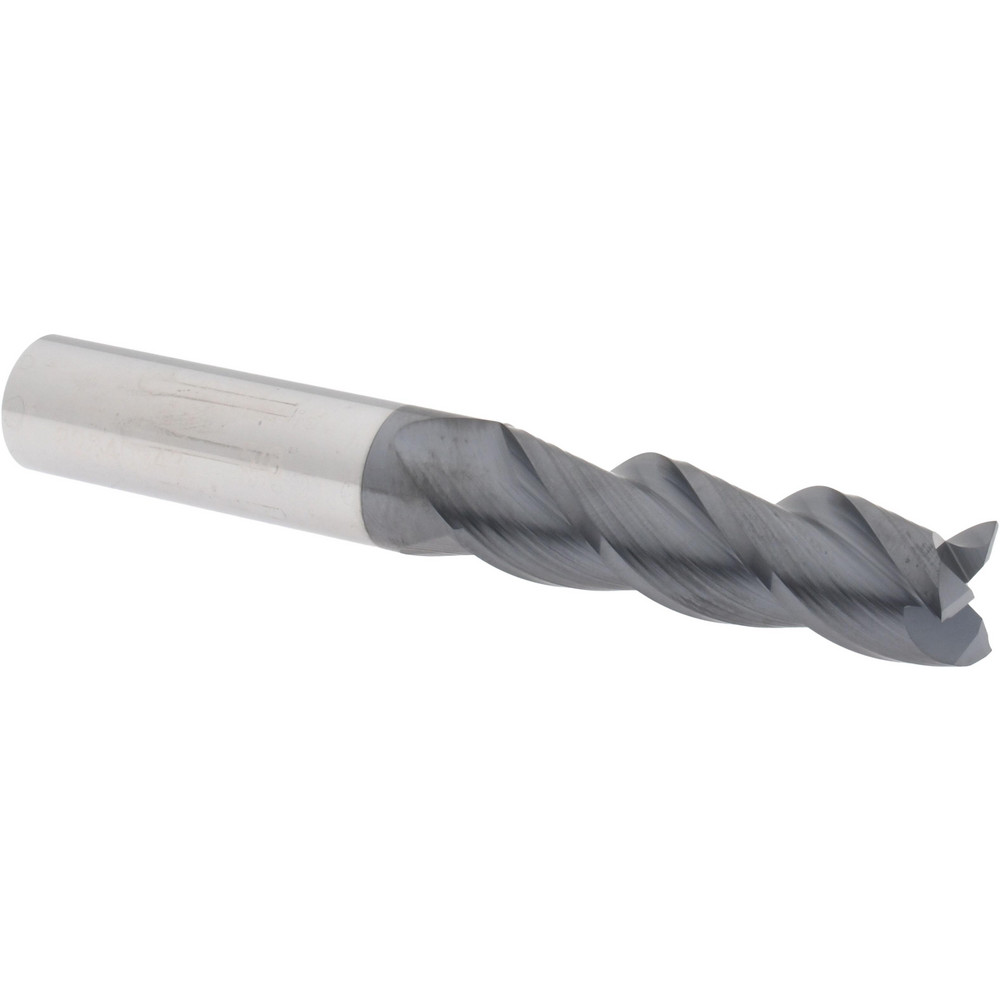 12182228 Square End Mill: 5/8 Dia, 2-1/8 LOC, 5/8 Shank Dia, 4-5/8 OAL, 3 Flutes, Solid Carbide  