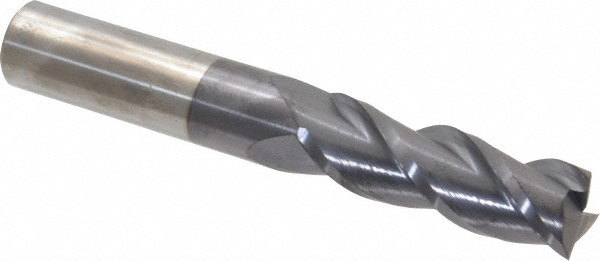 Accupro 12182231 Square End Mill: 3/4 Dia, 2-1/4 LOC, 3/4 Shank Dia, 5 OAL, 3 Flutes, Solid Carbide Image