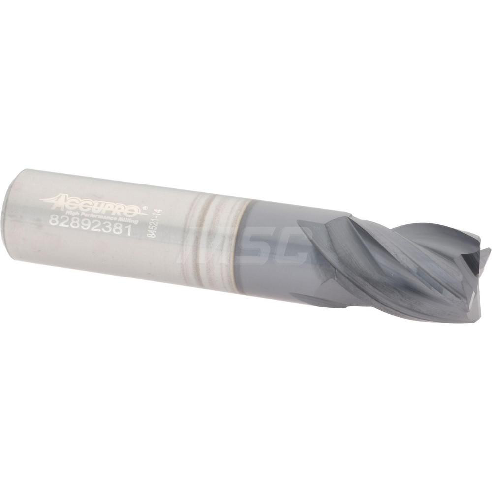 95168512 Corner Chamfer End Mill: 1/2" Dia, 5/8" LOC, 4 Flute, 0.0150" Chamfer Width, Solid Carbide  