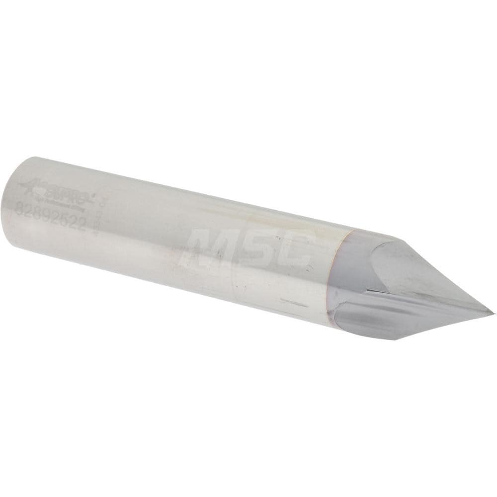 Accupro 927500060C4 Chamfer Mill: 2 Flutes, Solid Carbide 