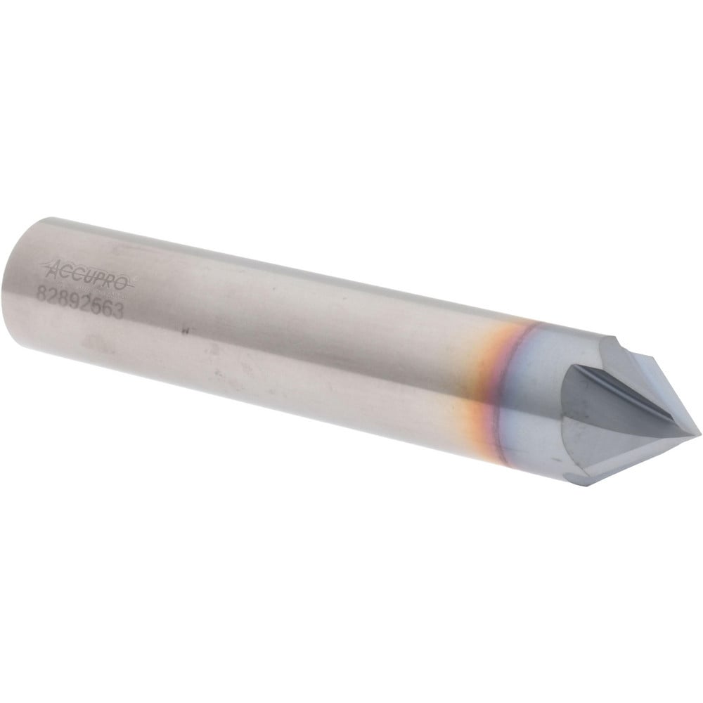 Accupro 947500082C4 Chamfer Mill: 4 Flutes, Solid Carbide 