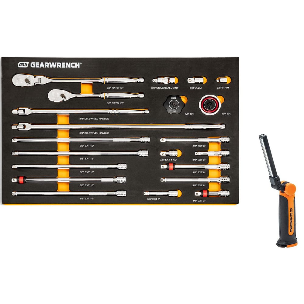 Combination Hand Tool Sets; Set Type: Mechanic's Tool ; Number Of Pieces: 22 ; Measurement Type: Inch ; Tool Finish: Full Polish Chrome ; Container Type: Precut Foam Tray
