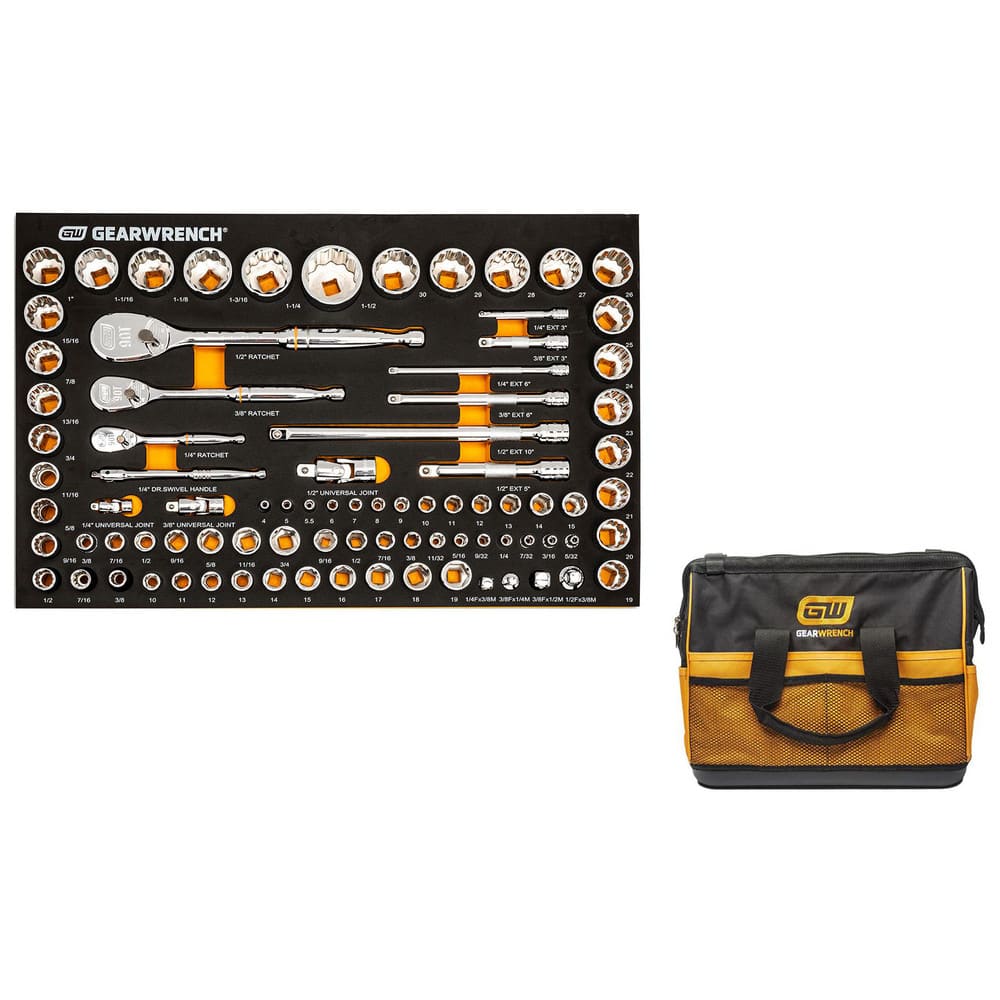 Combination Hand Tool Sets; Set Type: Mechanic's Tool ; Number Of Pieces: 84 ; Measurement Type: Inch; Metric ; Tool Finish: Full Polish Chrome ; Container Type: Precut Foam Tray