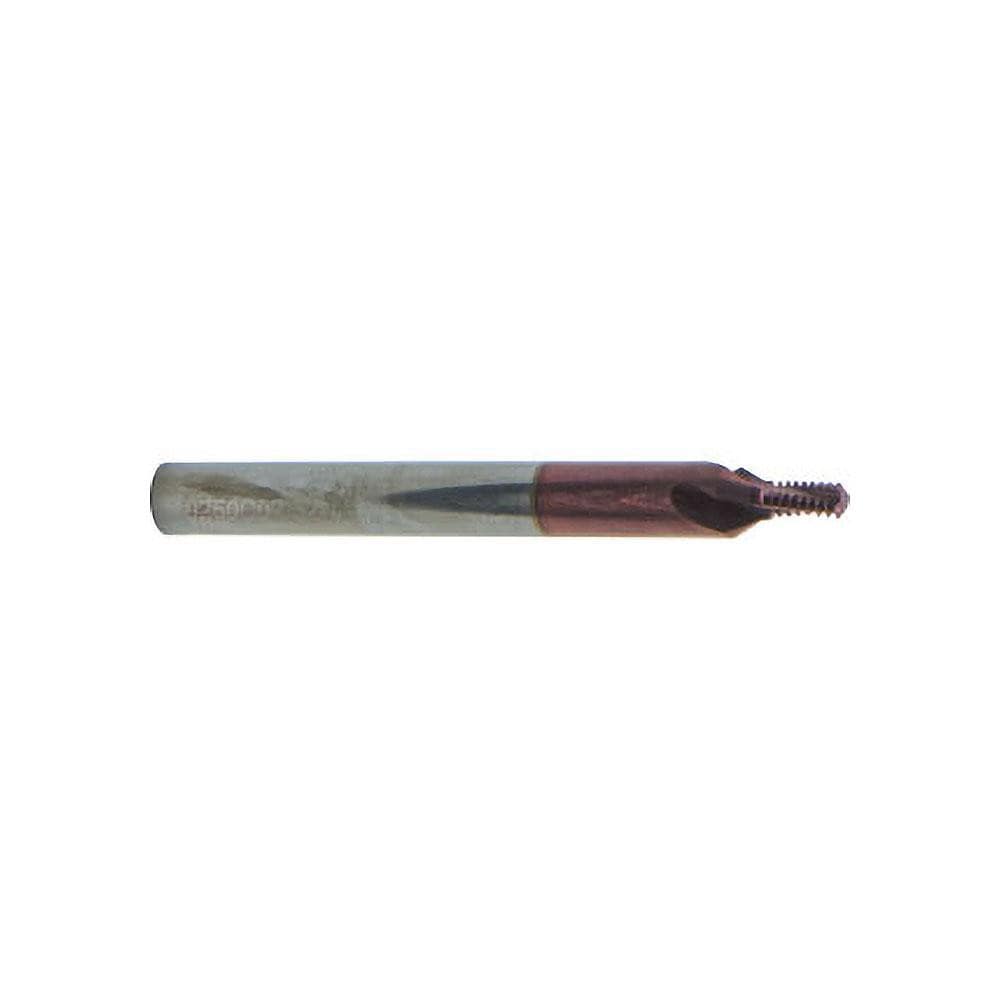 Straight Flute Thread Mill: #10 #12 & #8, Internal, 3 Flutes, 1/4" Shank Dia, Solid Carbide