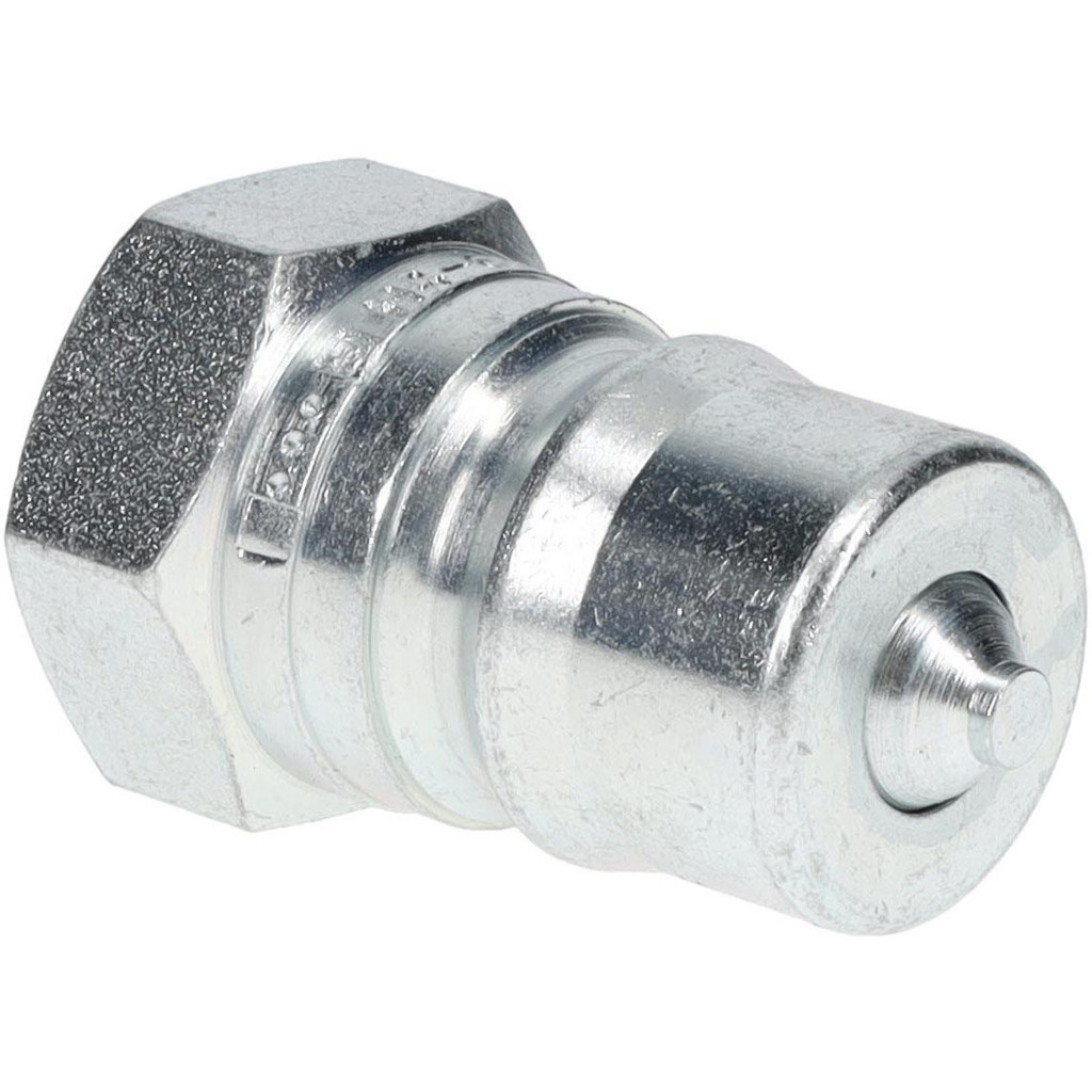 Parker Hydraulic Hose Female Pipe Rigid Fitting: 1/2" Hose Size, 1/2" Thread, 4000 psi - Steel, NPTF, Threaded | Part #H4-63