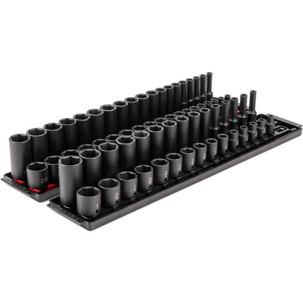 Tekton Deep Standard Impact Socket Set Socket Set 68 Pc, 0.25 to 1