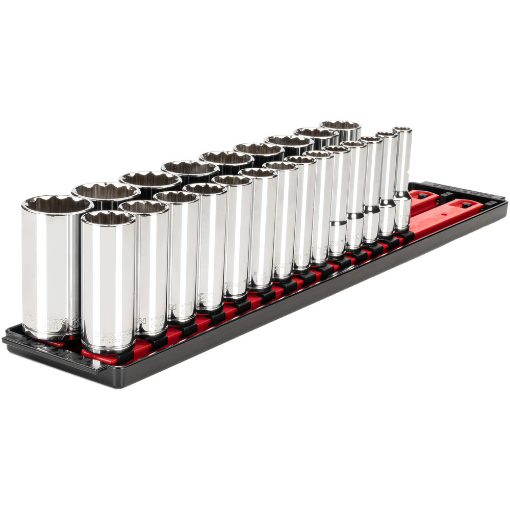 Tekton Deep Socket Set Socket Set 23 Pc, 10 to 32" Socket MSC