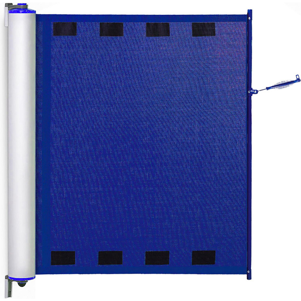 ZonePro RackMount Retractable Belt Barrier BuiltIn Mount, Blue