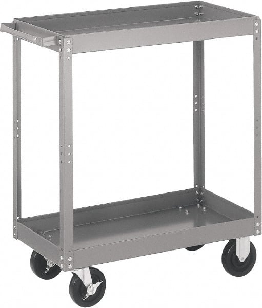 Standard Utility Cart: 35" OAH, Steel, Gray
