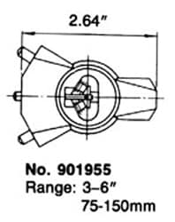 3 to 6" Bore Gage Measuring Head – Replacement Head for 545–134S, Bore Gages 06253611, 06253553, 02377232