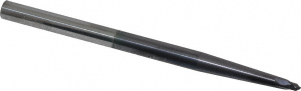 Accupro 12180940 Tapered End Mill: 3 &deg; per Side, 1/8" Small Dia, 1/8" LOC, 2 Flutes, Solid Carbide, Ball End Image