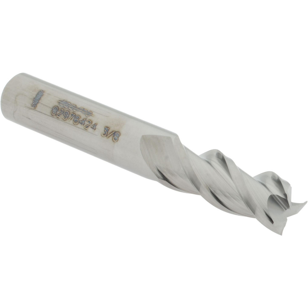 12178599 Square End Mill: 3/8 Dia, 7/8 LOC, 3/8 Shank Dia, 2-1/2 OAL, 3 Flutes, Solid Carbide  