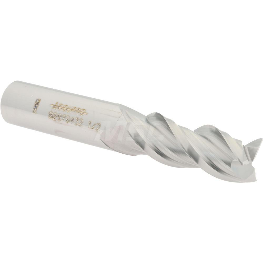 Accupro Square End Mill 1/2" Dia, 11/4" LOC, 3 Flute, Solid Carbide