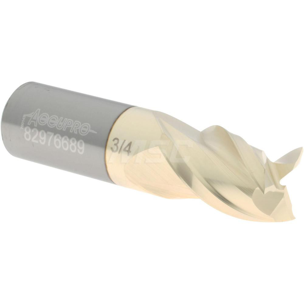 Accupro 12179760 Square End Mill: 3/4 Dia, 1 LOC, 3/4 Shank Dia, 3 OAL, 3 Flutes, Solid Carbide Image