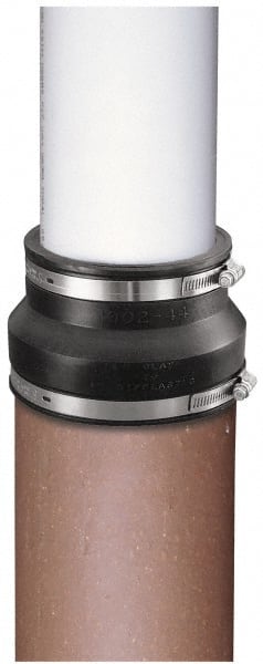 Fernco 1056-86 8 x 6" PVC Flexible Pipe Coupling with Clamp 
