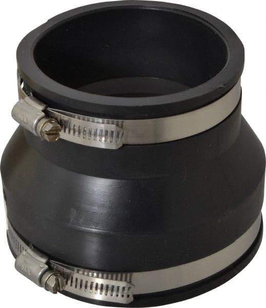 Fernco 1056-43 4 x 3" PVC Flexible Pipe Coupling with Clamp 