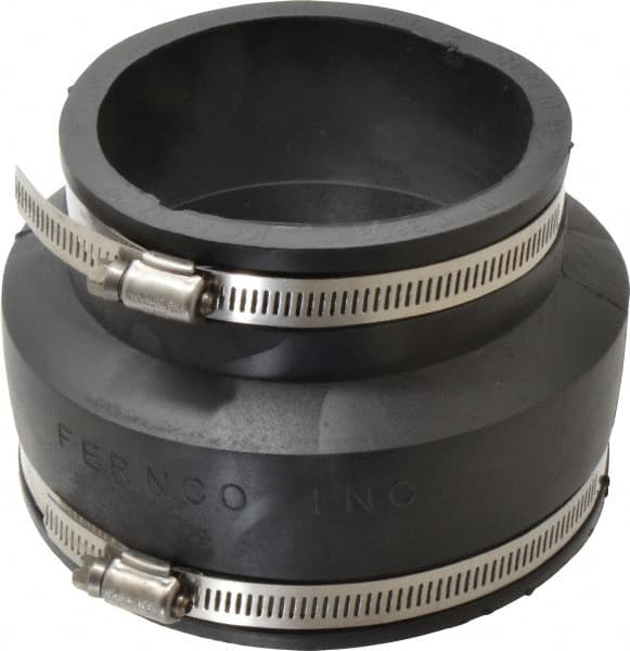 Fernco 1056-54 5 x 4" PVC Flexible Pipe Coupling with Clamp 