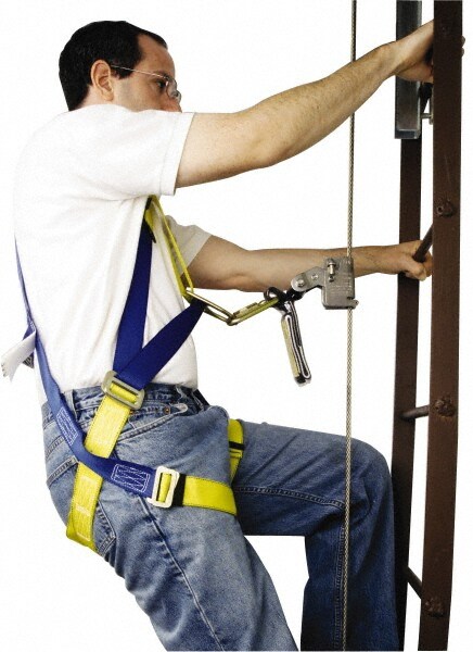 Ladder Safety Systems; Length (Feet): 100.0 ; Automatic Pass Through: No ; Diameter (Inch): 5/16 ; Material: Stainless Steel Cable