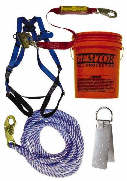 Universal Size, 300 Lb. Capacity,  Polyester Roofer Fall Protection Kit