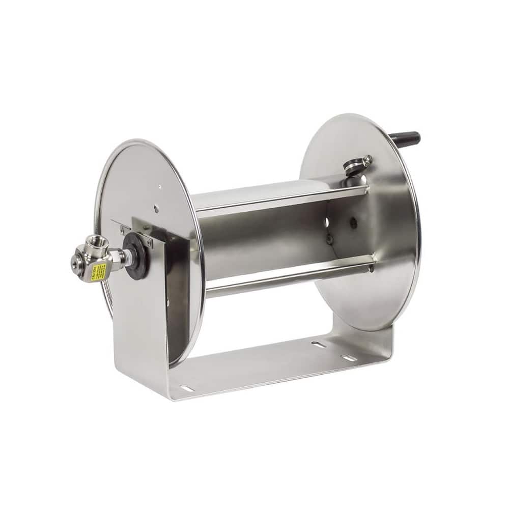 Coxreels 117-5-100-SS Stainless Steel Hand Crank Hose Reel: 3/4 I.d, 100' Hose Capacity, Less Hose, 4000 PSI