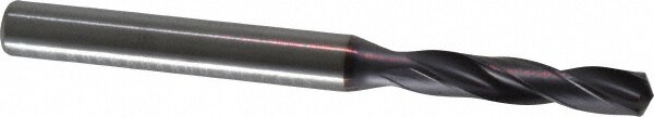 Screw Machine Length Drill Bit: 0.189" Dia, 140 °, Solid Carbide
