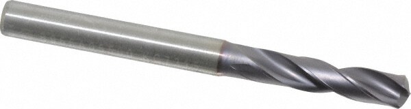 Screw Machine Length Drill Bit: 0.2165" Dia, 140 °, Solid Carbide