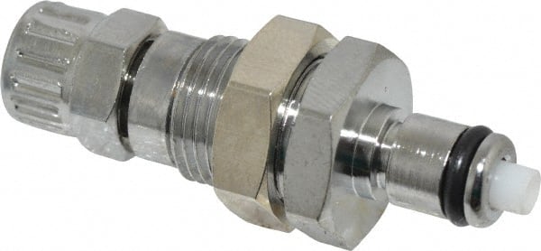 CPC Colder Products MCD4004NA PTF Brass, Quick Disconnect, Valved Panel Mount Coupling Insert 