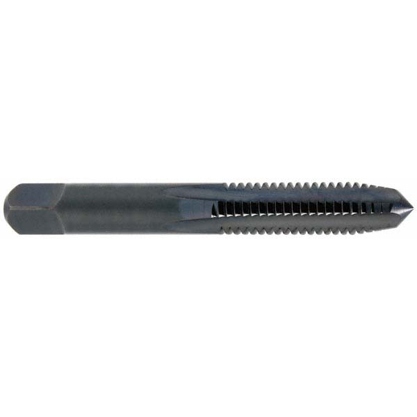 Straight Flute Tap: 5/16-18 UNC, 4 Flute, Plug Chamfer, 2B Class of Fit, High-Speed Steel, Oxide Finish - 0.6900" Thread Length, 2.7190" OAL, Right Hand, H3, Series 1002BO