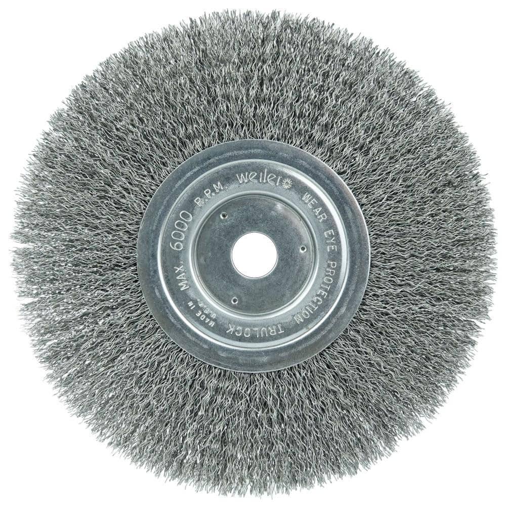 Weiler 1178 Wheel Brush: 8" Wheel Dia, Crimped 
