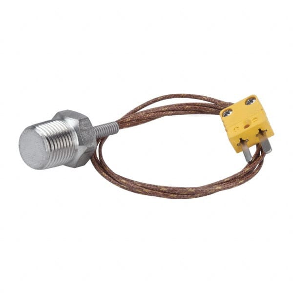 Thermo Electric SF037-228 Thermocouple Probe: Type K, Pipe Plug Probe, Ungrounded, Mini Connector 