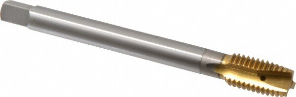 OSG 2692305 Spiral Point Tap: M12 x 1.75, Metric Coarse, 3 Flutes, Plug, 6H, Vanadium High Speed Steel, TiN Finish Image