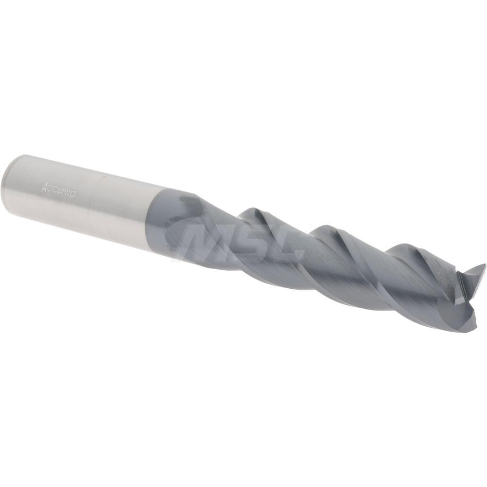 Accupro 12182264 Square End Mill: 3/4 Dia, 3 LOC, 3/4 Shank Dia, 6 OAL, 3 Flutes, Solid Carbide Image