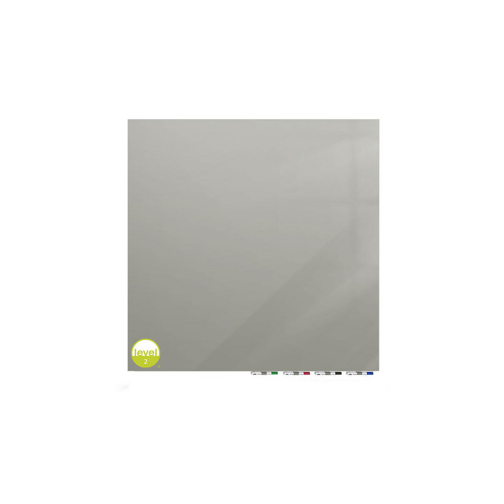 Ghent Ghent Aria Low Profile Glass Whiteboard, 4'H x 4'W