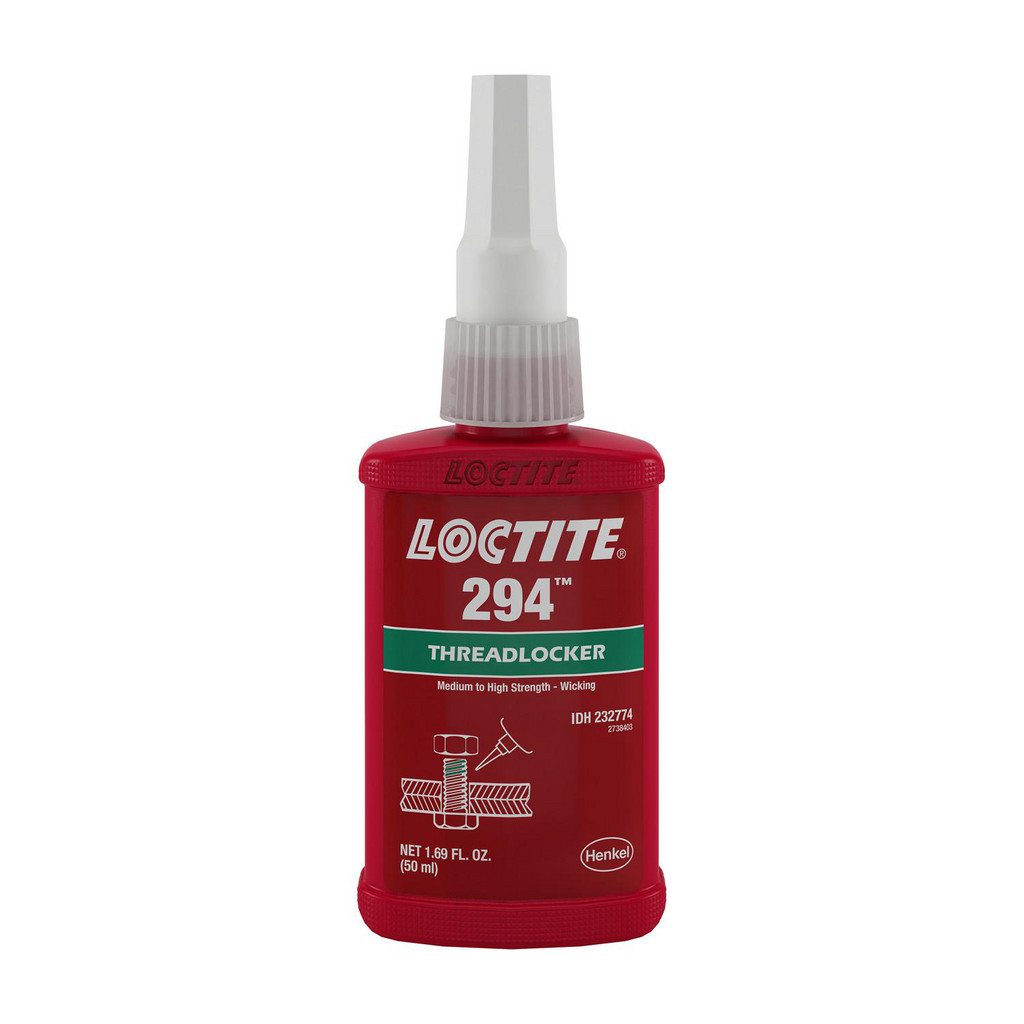Loctite 294 Threadlocker, 50 ml Bottle - Green, oil tolerant, wicking-grade threadlocker | Part #232774