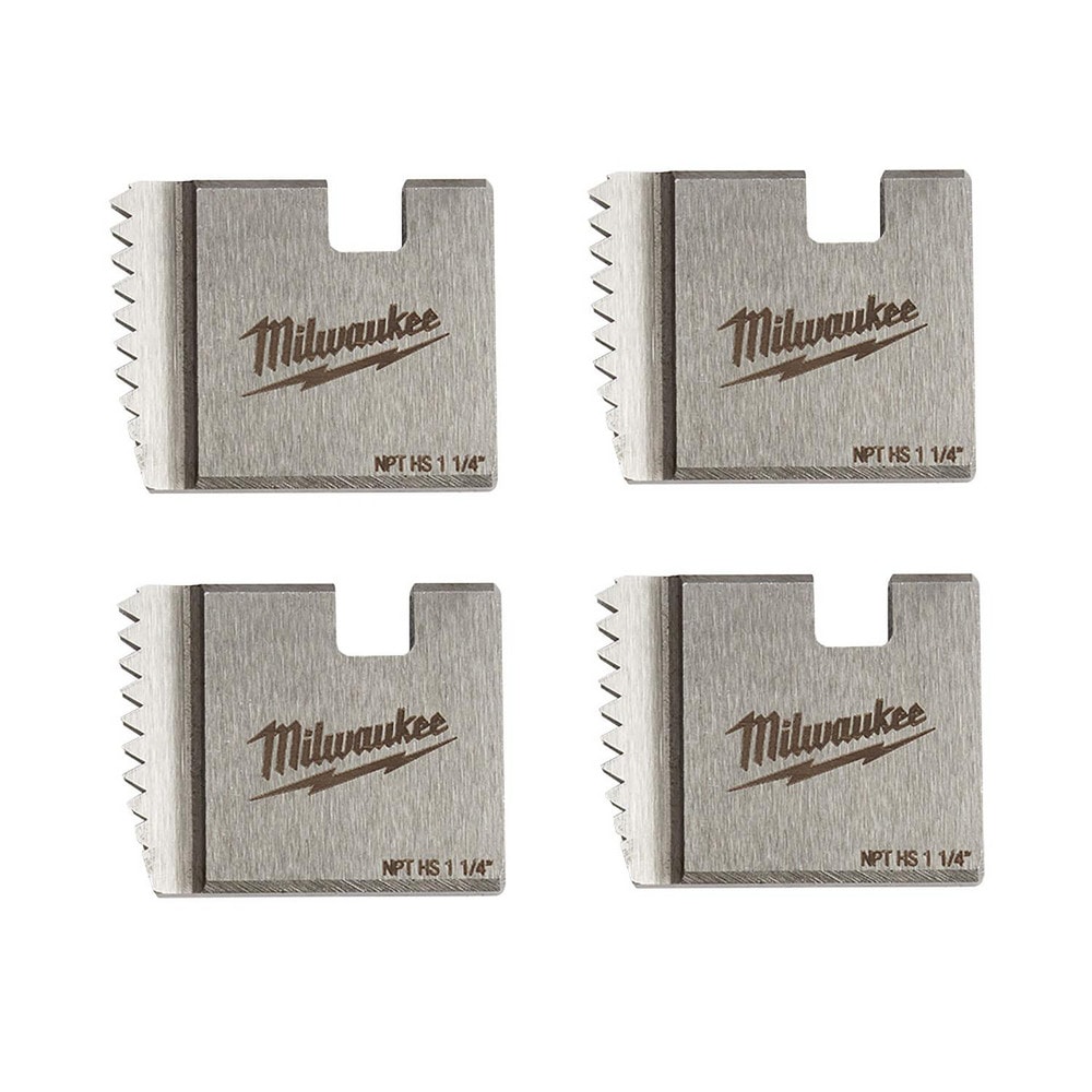 Milwaukee Tool 48-36-1110 Pipe Threader Dies; Thread Size (Inch): 1-1/4 In ; Thread Standard: NPT ; Thread Direction: Left Hand; Right Hand ; Material: High Speed Steel Image