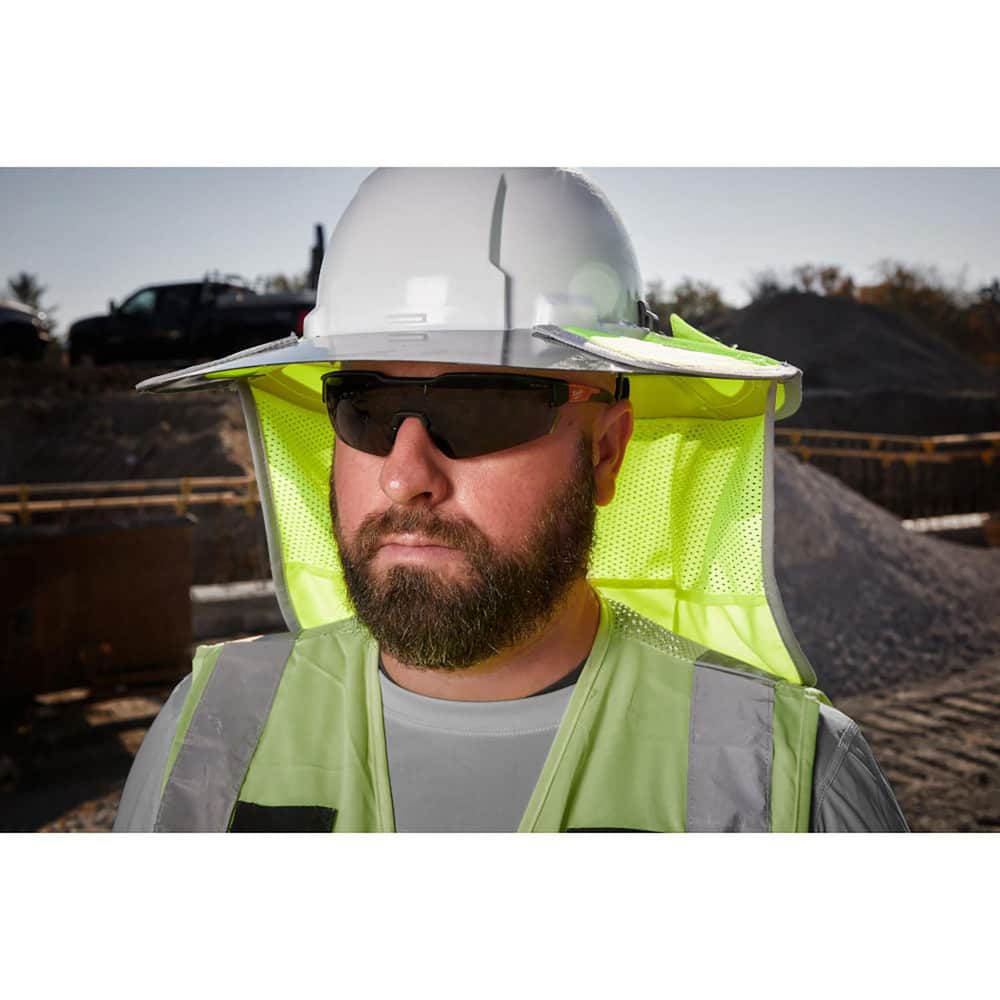 Milwaukee Tool - Hard Hat Visor with Neck Shade: Polyester, Yellow, Use  with Milwaukee & Most Professional Helmet & Hard Hat