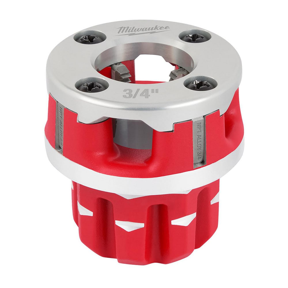 Milwaukee Tool 48-36-1308 Pipe Threader Die Heads; For Pipe Size: 3/4 in ; Thread Type: NPT ; Thread Direction: Right Hand; Left Hand ; Material: Aluminum ; Opening Type: Manual Image