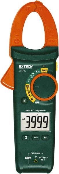 Extech MA440 Auto Ranging Clamp Meter: CAT III, 1.18" Jaw, Clamp On Jaw Image