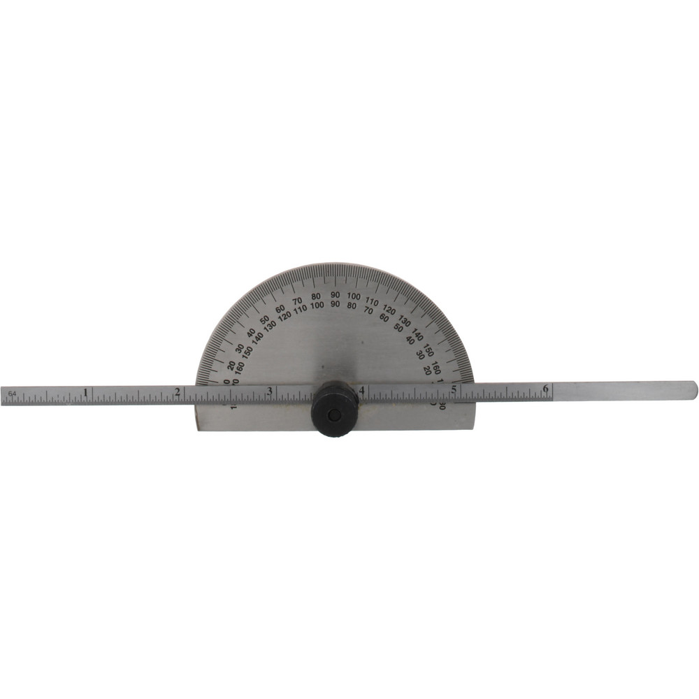 0 to 6 Inch Rule Measurement Range, 0 to 180° Angle Measurement Range, Half Round Head Stainless Steel (Rule); Steel (Head) Protractor and Depth Gage