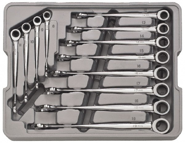 GEARWRENCH - Combination Wrench Set: 12 Pc, 10 mm 11 mm 12 mm 13