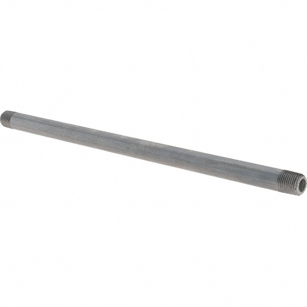 Black Pipe Nipple: 1/8" Dia x 8" Long, Schedule 80