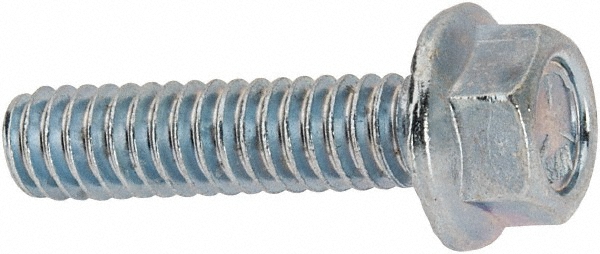 Value Collection 824028MSC Serrated Flange Bolt: 1/4-20 UNC, 1" Length Under Head, Fully Threaded Image