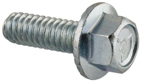 1/4"-20 x 3/4" Stainless Steel Hex Cap Serrated Flange Bolt WITH NUTS Qty 100 
