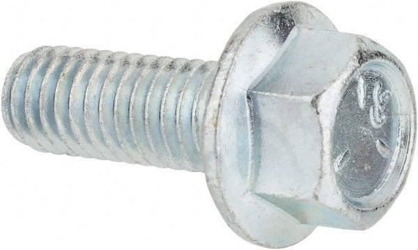 Value Collection 824207MSC Serrated Flange Bolt: 3/8-16 UNC, 1" Length Under Head, Fully Threaded Image