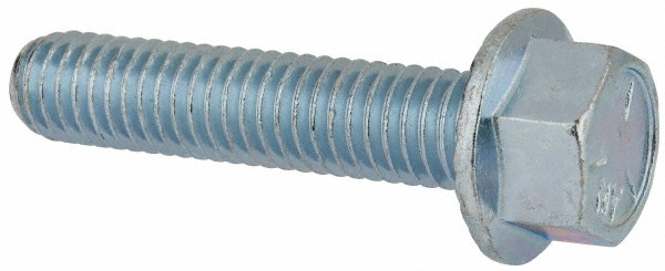 Value Collection 825122MSC Serrated Flange Bolt: 3/8-16 UNC, 1-3/4" Length Under Head, Fully Threaded Image